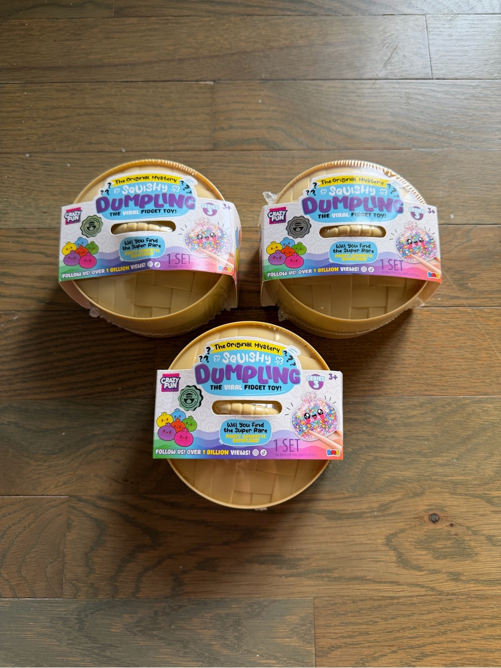 NEW Target Squishy Dumpling Mystery Viral RMS Party Confetti Edition set of 3